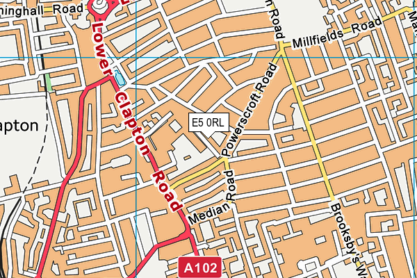 E5 0RL map - OS VectorMap District (Ordnance Survey)