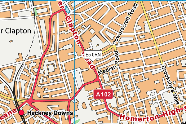 E5 0RN map - OS VectorMap District (Ordnance Survey)