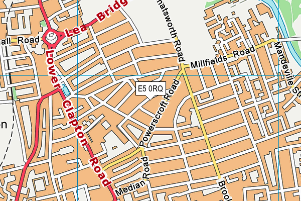 E5 0RQ map - OS VectorMap District (Ordnance Survey)
