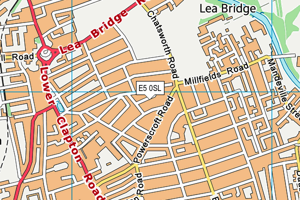 E5 0SL map - OS VectorMap District (Ordnance Survey)