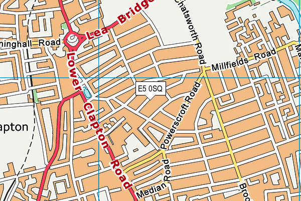 E5 0SQ map - OS VectorMap District (Ordnance Survey)