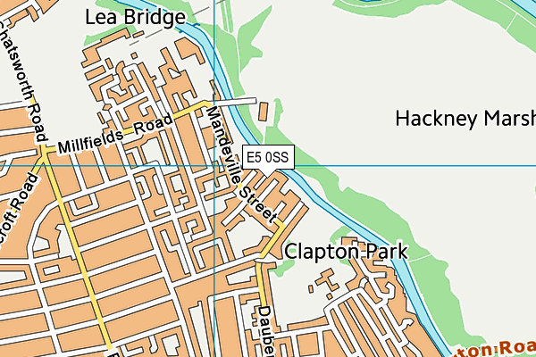 E5 0SS map - OS VectorMap District (Ordnance Survey)