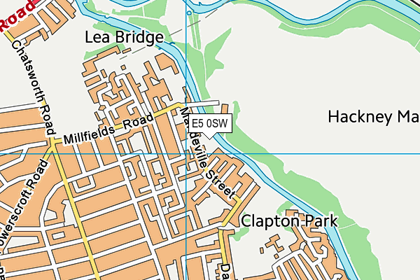 E5 0SW map - OS VectorMap District (Ordnance Survey)