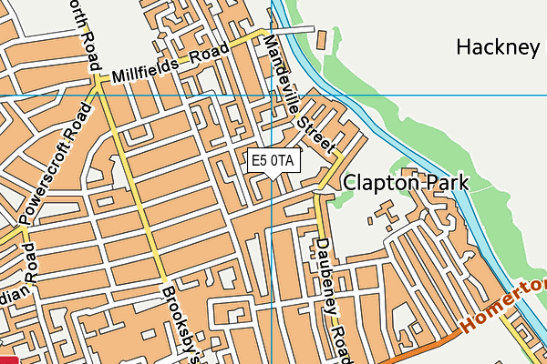 E5 0TA map - OS VectorMap District (Ordnance Survey)