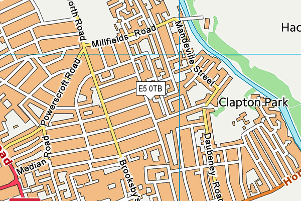 E5 0TB map - OS VectorMap District (Ordnance Survey)