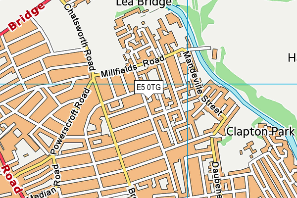 E5 0TG map - OS VectorMap District (Ordnance Survey)