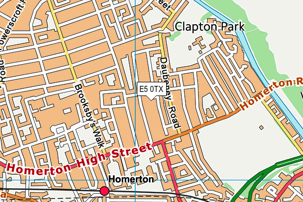 E5 0TX map - OS VectorMap District (Ordnance Survey)