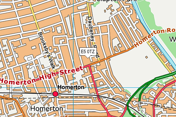 E5 0TZ map - OS VectorMap District (Ordnance Survey)