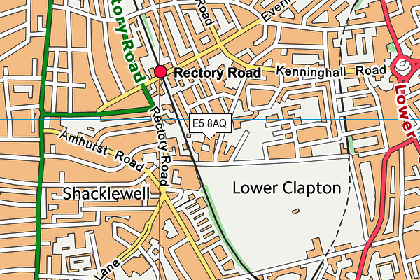 E5 8AQ map - OS VectorMap District (Ordnance Survey)