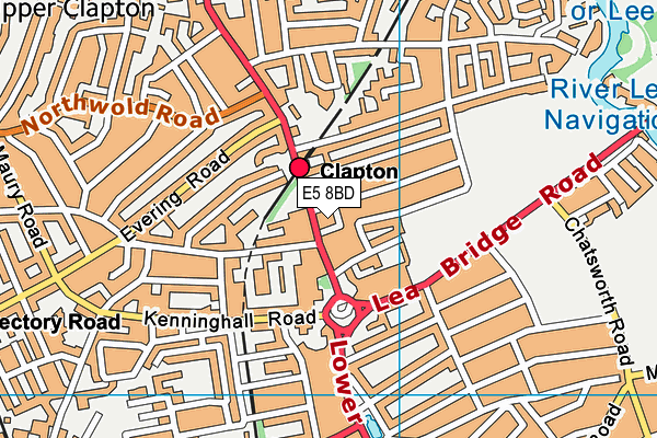 E5 8BD map - OS VectorMap District (Ordnance Survey)