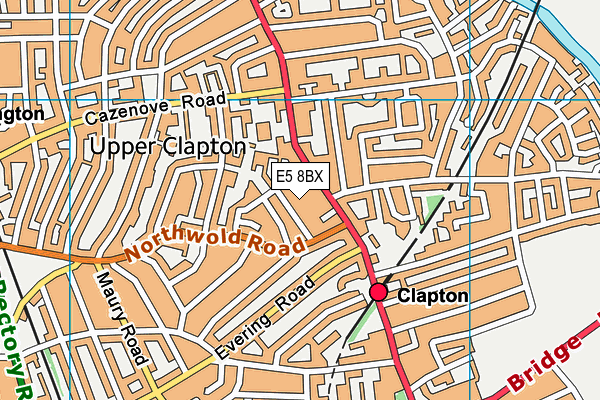 E5 8BX map - OS VectorMap District (Ordnance Survey)