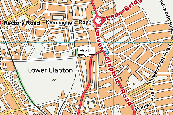 E5 8DD map - OS VectorMap District (Ordnance Survey)