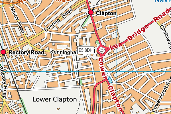 E5 8DH map - OS VectorMap District (Ordnance Survey)