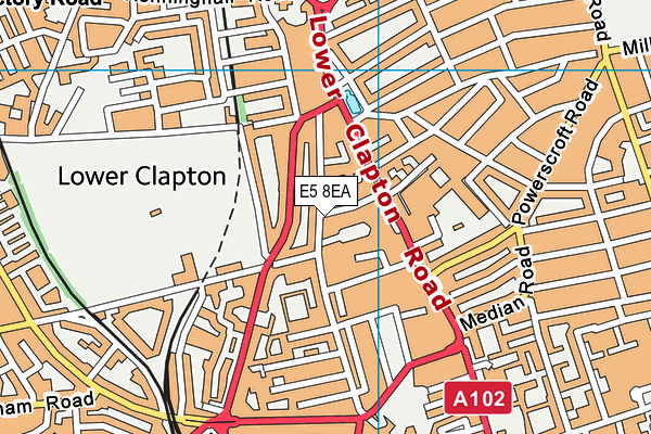 E5 8EA map - OS VectorMap District (Ordnance Survey)