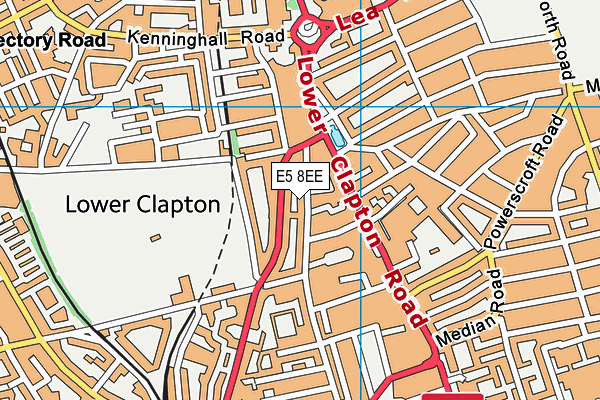 E5 8EE map - OS VectorMap District (Ordnance Survey)