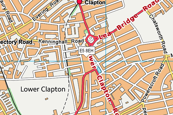 E5 8EH map - OS VectorMap District (Ordnance Survey)