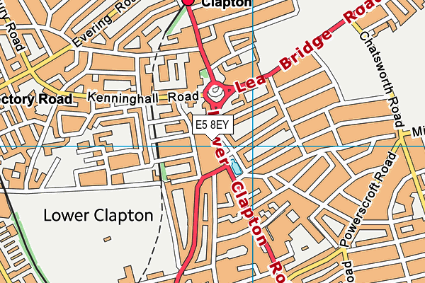 E5 8EY map - OS VectorMap District (Ordnance Survey)