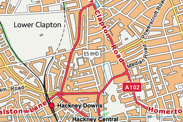 E5 8HD map - OS VectorMap District (Ordnance Survey)