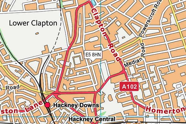 E5 8HN map - OS VectorMap District (Ordnance Survey)