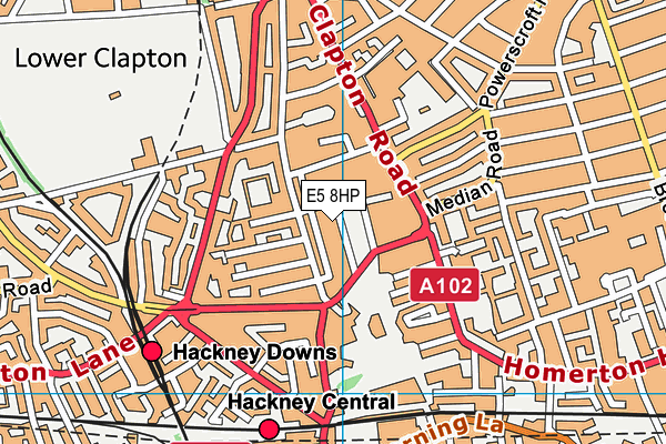 E5 8HP map - OS VectorMap District (Ordnance Survey)