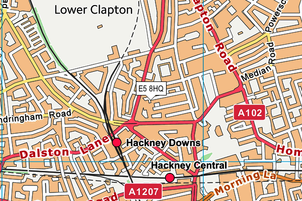 E5 8HQ map - OS VectorMap District (Ordnance Survey)