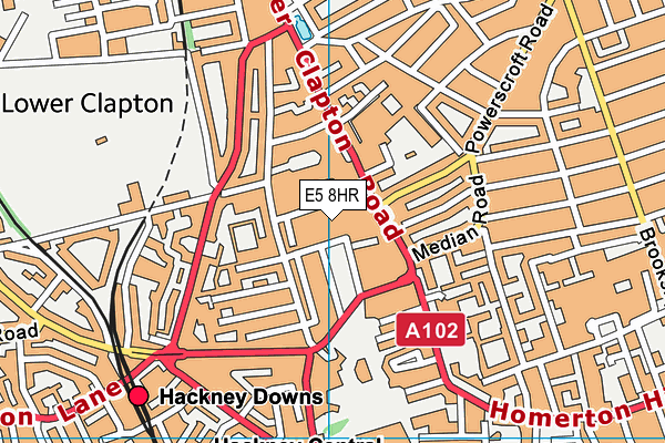 E5 8HR map - OS VectorMap District (Ordnance Survey)