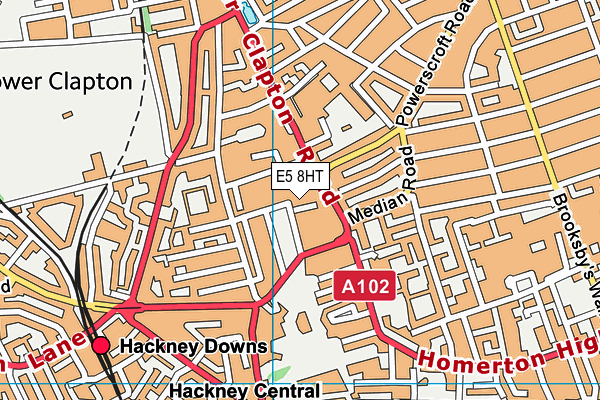 E5 8HT map - OS VectorMap District (Ordnance Survey)