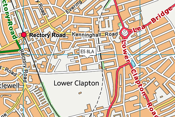 E5 8LA map - OS VectorMap District (Ordnance Survey)