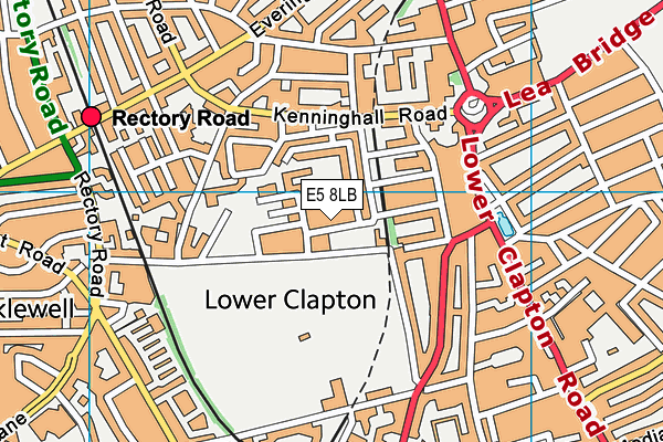 E5 8LB map - OS VectorMap District (Ordnance Survey)