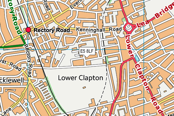 E5 8LF map - OS VectorMap District (Ordnance Survey)