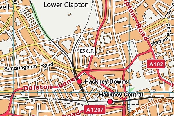 E5 8LR map - OS VectorMap District (Ordnance Survey)