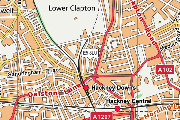 E5 8LU map - OS VectorMap District (Ordnance Survey)