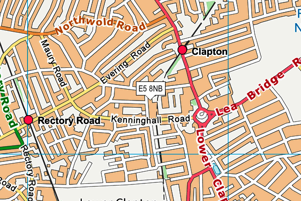 E5 8NB map - OS VectorMap District (Ordnance Survey)