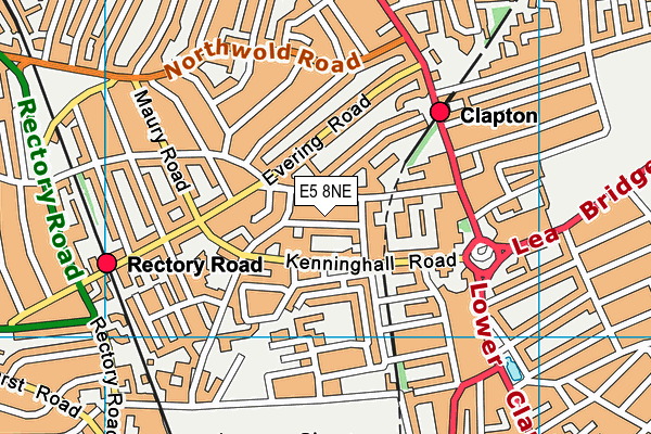 E5 8NE map - OS VectorMap District (Ordnance Survey)