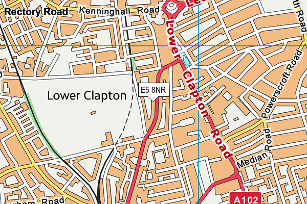 E5 8NR map - OS VectorMap District (Ordnance Survey)