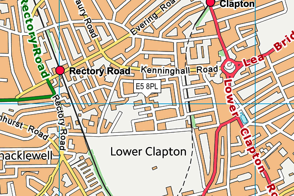 E5 8PL map - OS VectorMap District (Ordnance Survey)