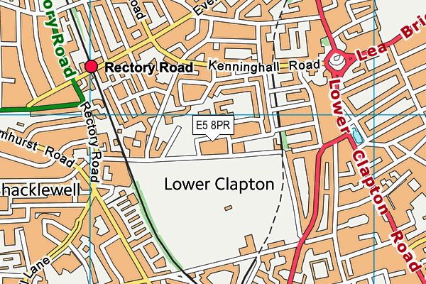 E5 8PR map - OS VectorMap District (Ordnance Survey)