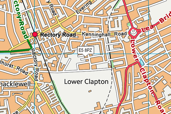 E5 8PZ map - OS VectorMap District (Ordnance Survey)