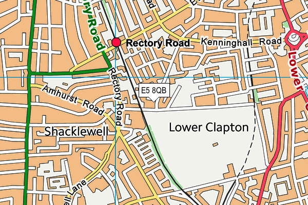 E5 8QB map - OS VectorMap District (Ordnance Survey)