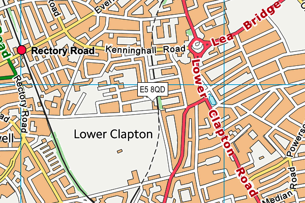 E5 8QD map - OS VectorMap District (Ordnance Survey)