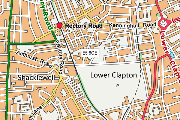 E5 8QE map - OS VectorMap District (Ordnance Survey)