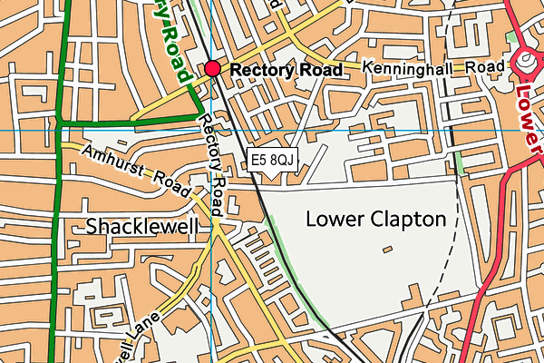 E5 8QJ map - OS VectorMap District (Ordnance Survey)