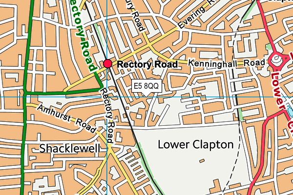 E5 8QQ map - OS VectorMap District (Ordnance Survey)