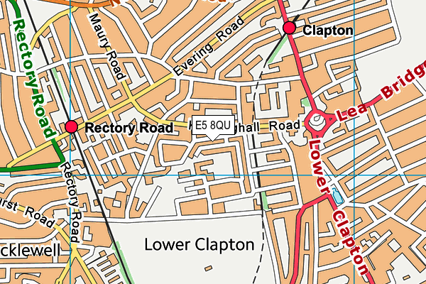 E5 8QU map - OS VectorMap District (Ordnance Survey)