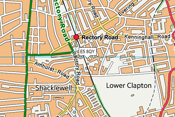 E5 8QY map - OS VectorMap District (Ordnance Survey)