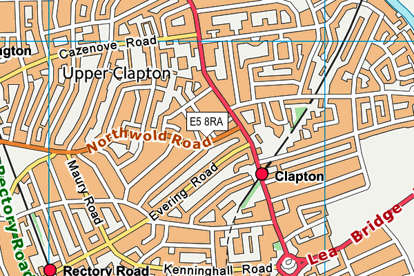 E5 8RA map - OS VectorMap District (Ordnance Survey)