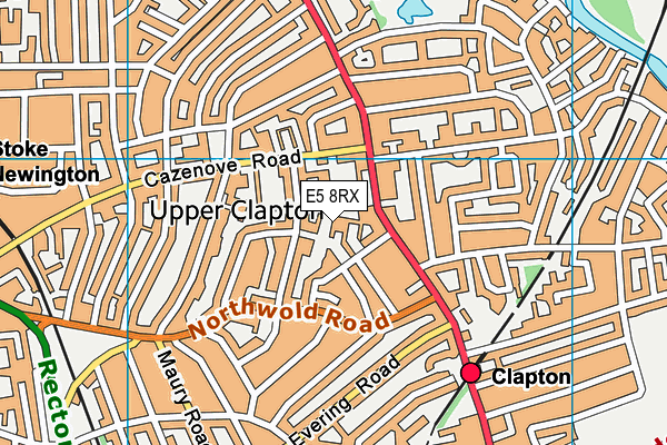 E5 8RX map - OS VectorMap District (Ordnance Survey)