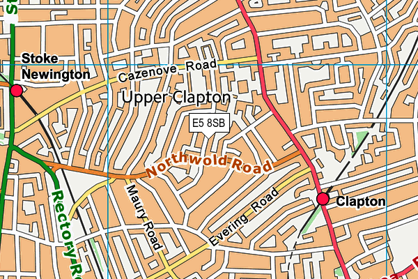 E5 8SB map - OS VectorMap District (Ordnance Survey)