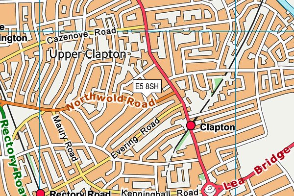 E5 8SH map - OS VectorMap District (Ordnance Survey)