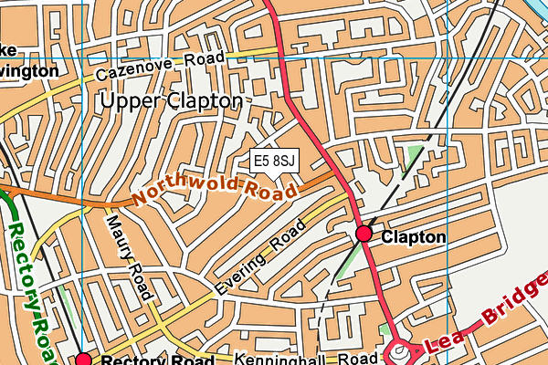 E5 8SJ map - OS VectorMap District (Ordnance Survey)